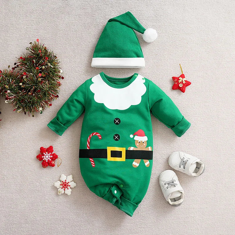 Santa's Little Helper Green Jumpsuit